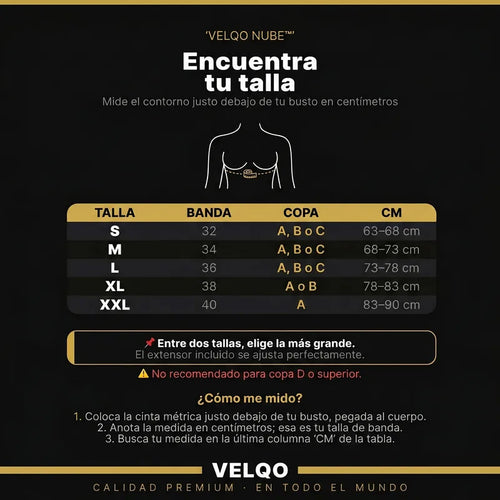 Velqo Nube™ Brasier de Gel Sin Costuras